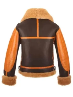 Raf B3 Aviator Brown Shearling Jacket For Men And Women