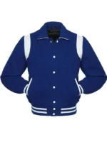Retro Wool with White Leather Varsity Jacket