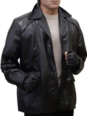 Rocky Balboa Film Sylvester Stallone Black Leather Coat