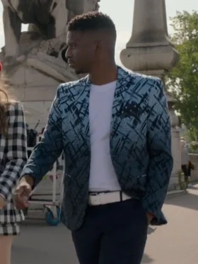Samuel Arnold Emily in Paris S03 Blue Printed Blazer