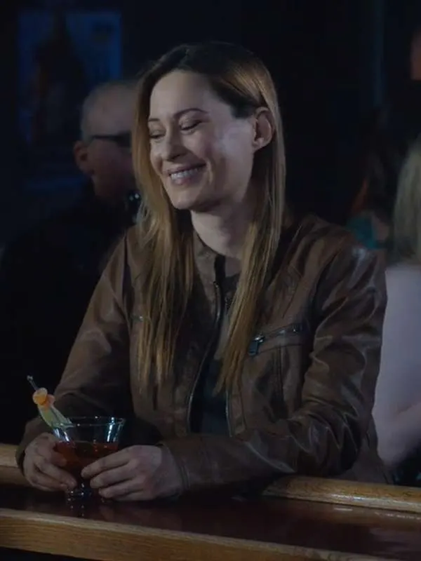 Shoresy S2 Camille Sullivan Brown Leather Jacket Shoresy S2 Camille Sullivan Brown Leather Jacket