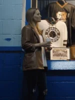 Shoresy S2 Camille Sullivan Leather Brown Coat