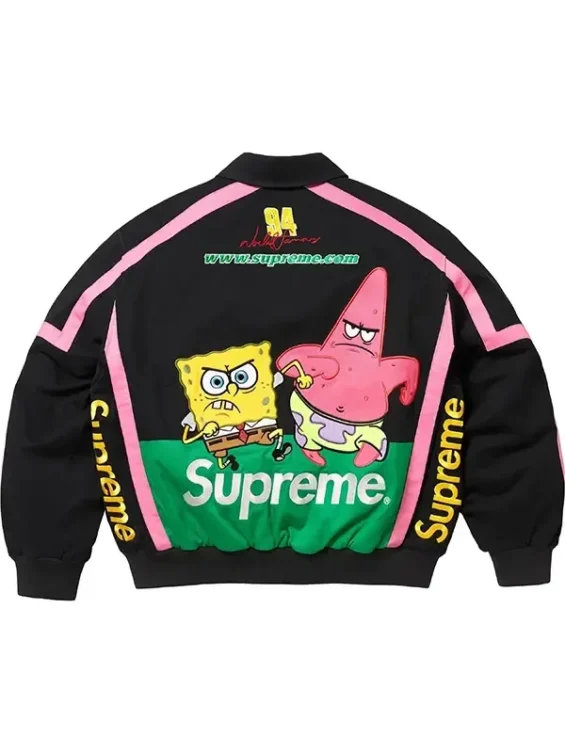 Supreme x SpongeBob Square Pants Jeff Hamilton racing Jacket