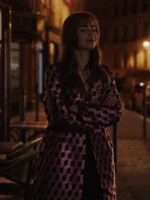 TV Series Emily In Paris Season 03 Lily Collins Pink Damita Coat