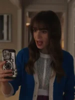 TV Series Emily In Paris Season 3 Lily Collins Blue Cardigan