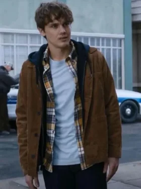 TV-Series-Wednesday-Hunter-Doohan-Brown-Corduroy-Jacket