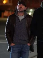 Terry Ryan Shoresy S01 Ted Hitchcock Brown Leather Coat