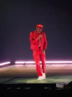 Tyler The Creator tour jacket on-stage look