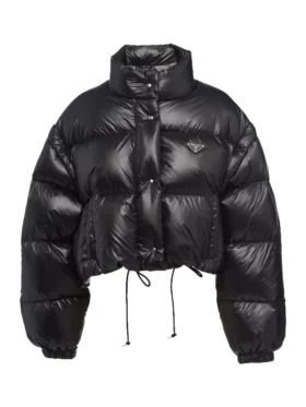 Womens Black Prada Puffer Jacket