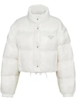 Womens White prada jacket puffer