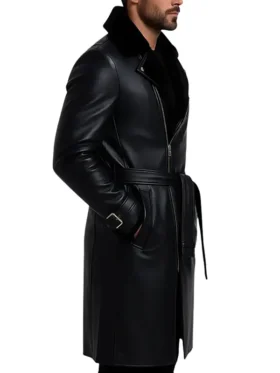 black shearling jacket mens