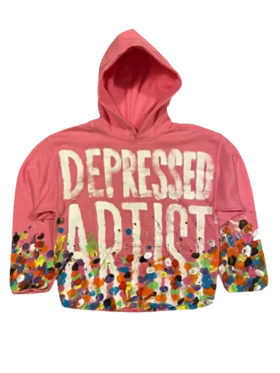protest art hoodie - Pink