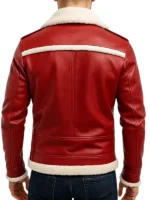 red leather winter jacket for men