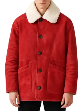Mens Winter Red Wool Jacket