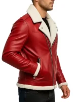 shearling biker jacket men