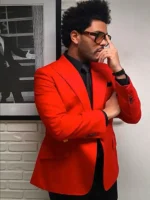 the weekend red blazer