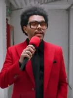 the weeknd red suit