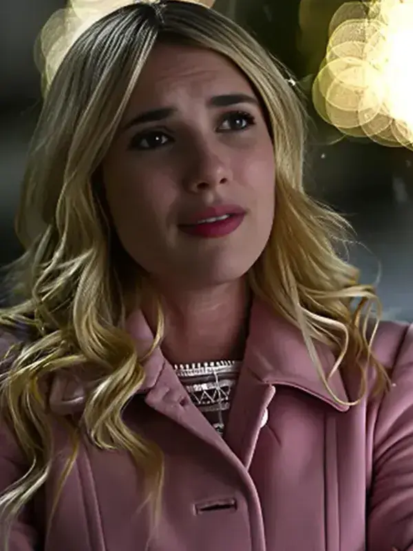 About Fate Pink Coat. Emma Roberts' character Margot wearing the stylish, bright About Fate Pink Coat. Emma Roberts' character Margot wearing the stylish, bright