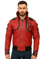 Akira Capsule Jacket in a sleek biker-style silhouette with a bold character-inspired logo.