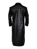 Laurence Fishburne premium alligator leather coat inspired long black movie outfit