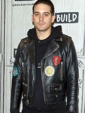 G-Eazy MAXIM Hot 100 Party Black Leather Jacket