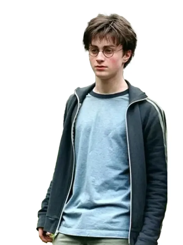 Harry Potter Track Jacket Gryffindor Harry Potter Azkaban Track Jacket in a dark fabric with contrasting white sleeve stripes for a classic, casual look.