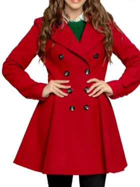 Jessica Lowndes Christmas at Pemberley Manor Red Coat