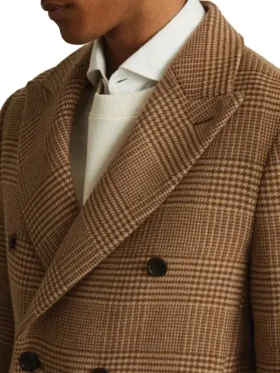 Rimini Camel Wool Blend Double Breasted Overcoat 3