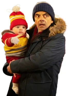 Rowan Atkinson Man VS Baby S01 Jacket styled from the show, simple warm outerwear for daily wear