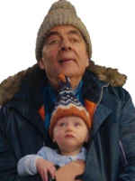 Rowan Atkinson Man vs Baby Blue Parka Jacket with hooded design and cozy TV series inspired look