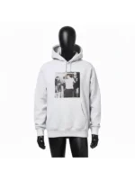 Supreme x Antihero Illegal Business Controls America hoodie front graphic, white sweatshirt.