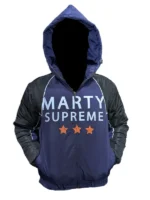Front view of the Marty Supreme Jacket featuring a stylish and modern design.