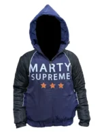 A comfortable womens Marty Supreme Jacket designed for a relaxed and casual fit.