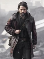 Star Wars Diego Luna Andor Cassian Brown Leather Coat