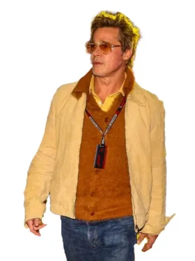 Brad-Pitt-Yellow-Cotton-Jacket