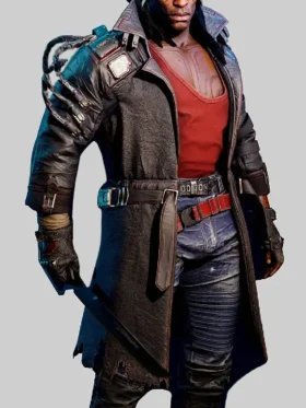 Men's Placide Coat with a broad-shouldered fit and detailed stitching.