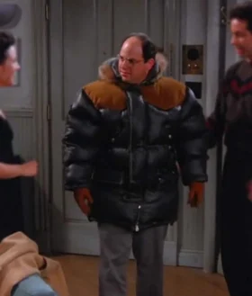 George Costanza Black Puffer Jacket