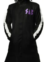 Goku Sab Black Coat Black, full-length trench coat