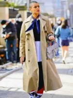 Julien Calloway Gossip Girl 2021 Jordan Alexander Trench Cotton Coat