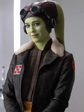 Star Wars Squadrons Hera Syndulla Brown Leather Jacket