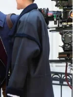 Julien Calloway Gossip Girl 2021 Jordan Alexander Black Shearling Coat