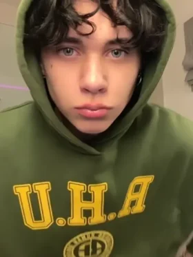 A stylish Landon Barker Unisex Green Hoodie featuring an oversized hood and a minimalist streetwear aesthetic.