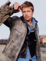 Mr. & Mrs. John Smith Gray Leather Biker Jacket