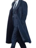 Robert Pattinson The Batman Bruce Wayne Wool Coat, full body