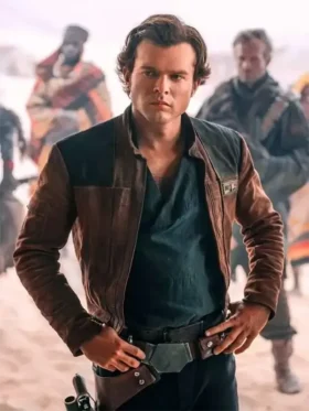 Han Solo Brown Leather Jacket from Star Wars Story