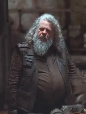 Mark Boone Junior Star Wars The Mandalorian S01 Ranzar Malk Brown Leather Vest