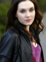 Meg Masters inspired black jacket with a slim-fit silhouette and premium smooth finish.