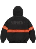 Supreme-Reflective-Stripe-Black-Hooded-Work-Jacket