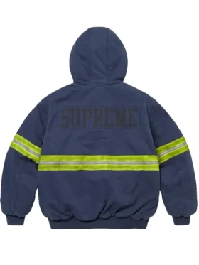 Supreme-Reflective-Stripe-Work-Jacket-Blue