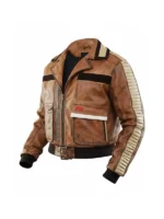 Star Wars Jedi Survivor Cal Kestis Brown Bomber Leather Jacket